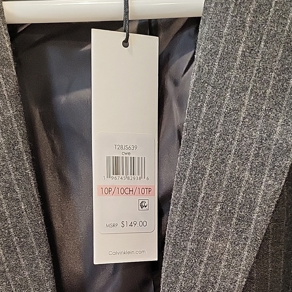 Calvin Klein Black Pinstripe Blazer